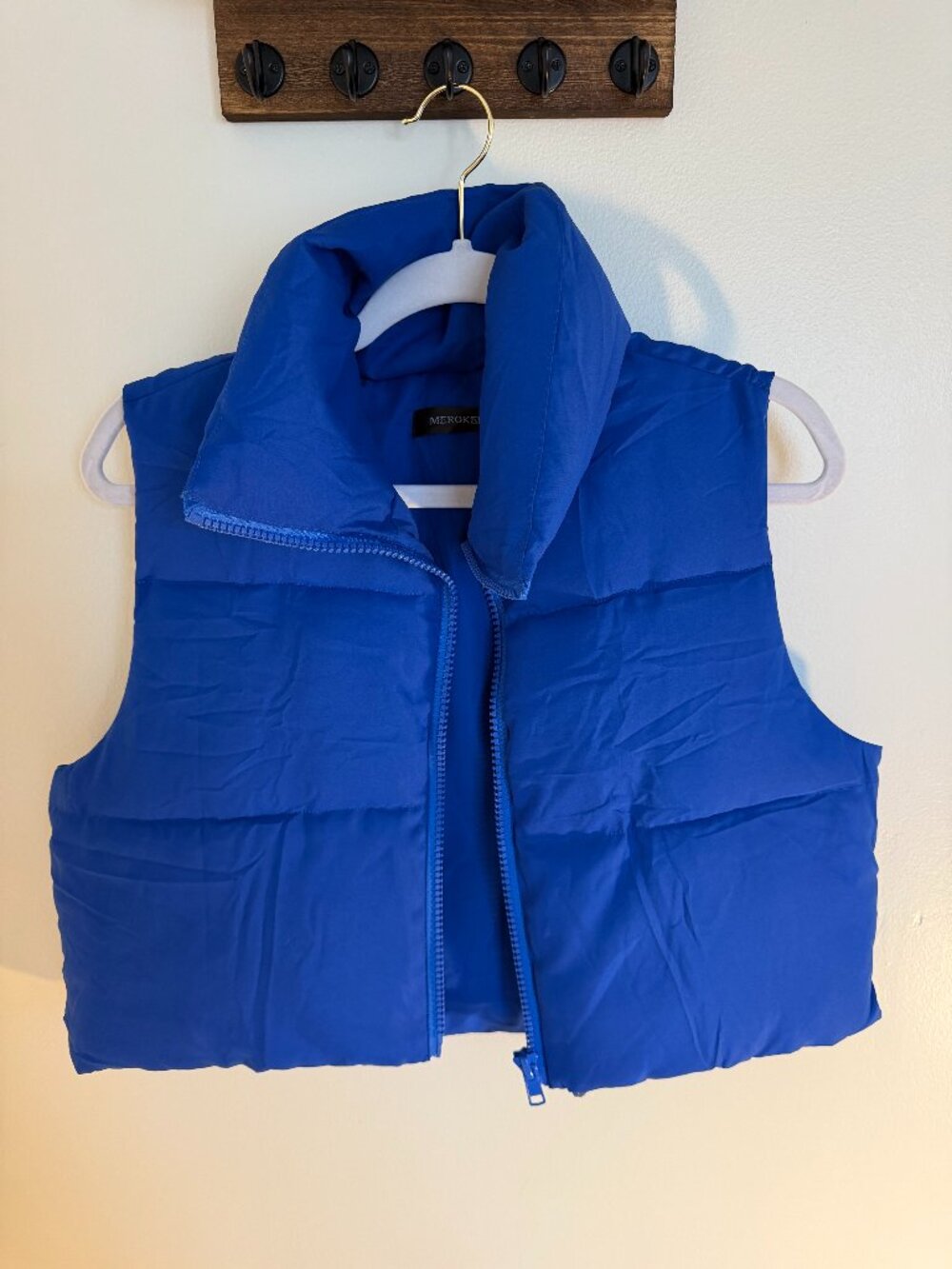 Merokeety Blue Puffer Vest